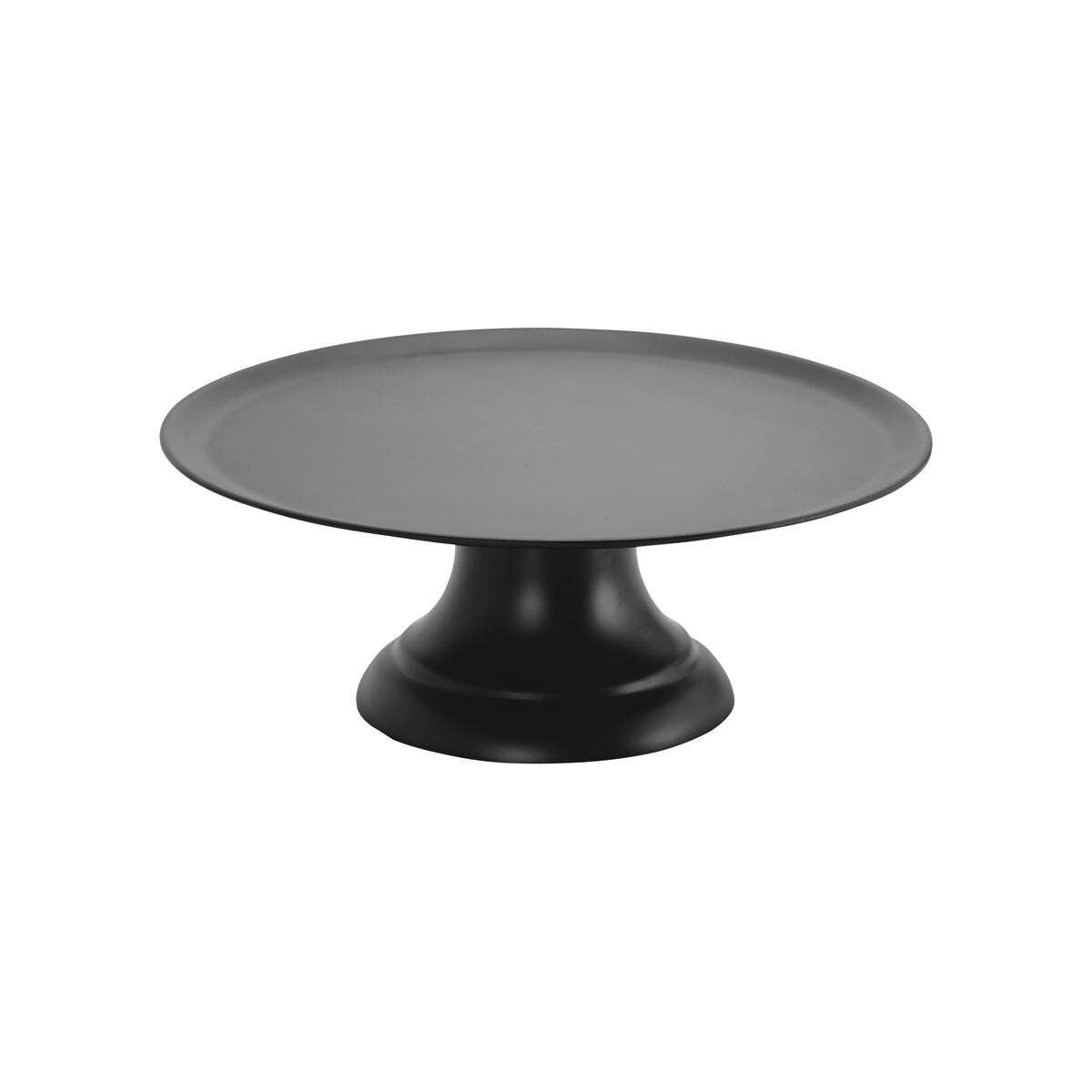 Chef Inox Cake Plate W/Stand Polycarbonate 417mm Black