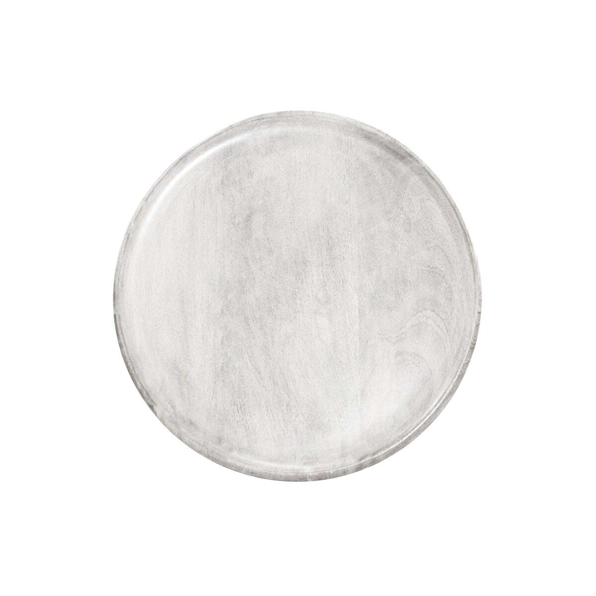 Chef Inox Round Serving Board Mangowood 300x15mm White