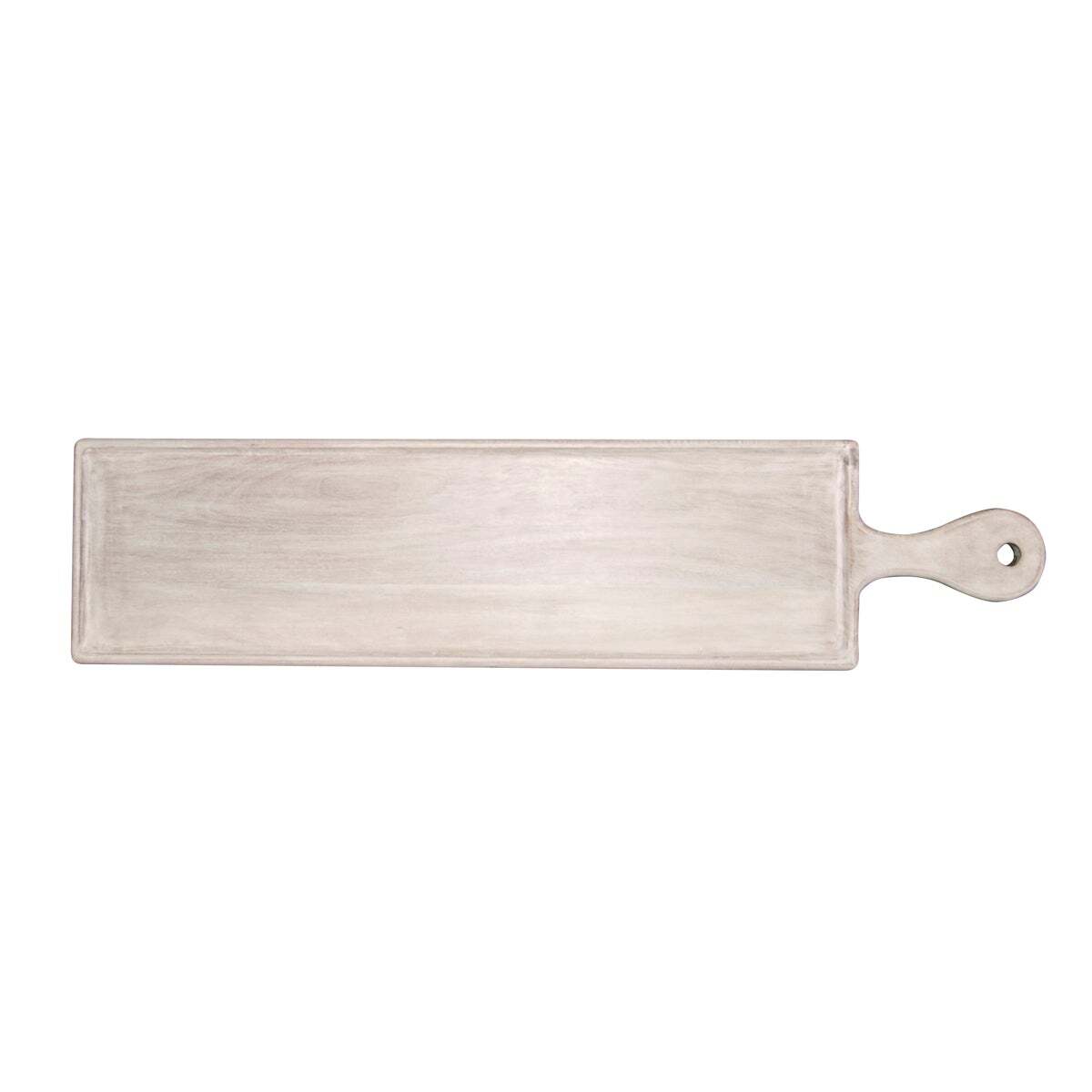 Chef Inox Rect Serving Board W/Hdl Mangowd 670x850x200mm Whi