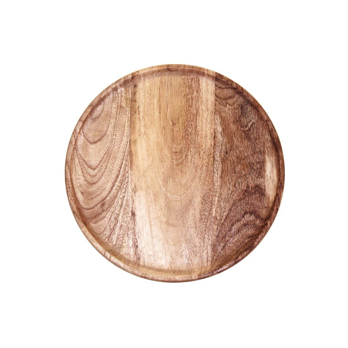 Chef Inox Round Serving Board Mangowood 300x15mm Natural