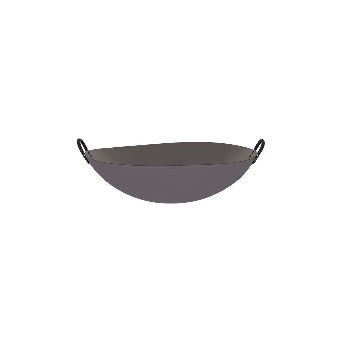 Chef Inox Wok Cast Iron W/Rnd Bottom & 2 Hdls 350mm/14"