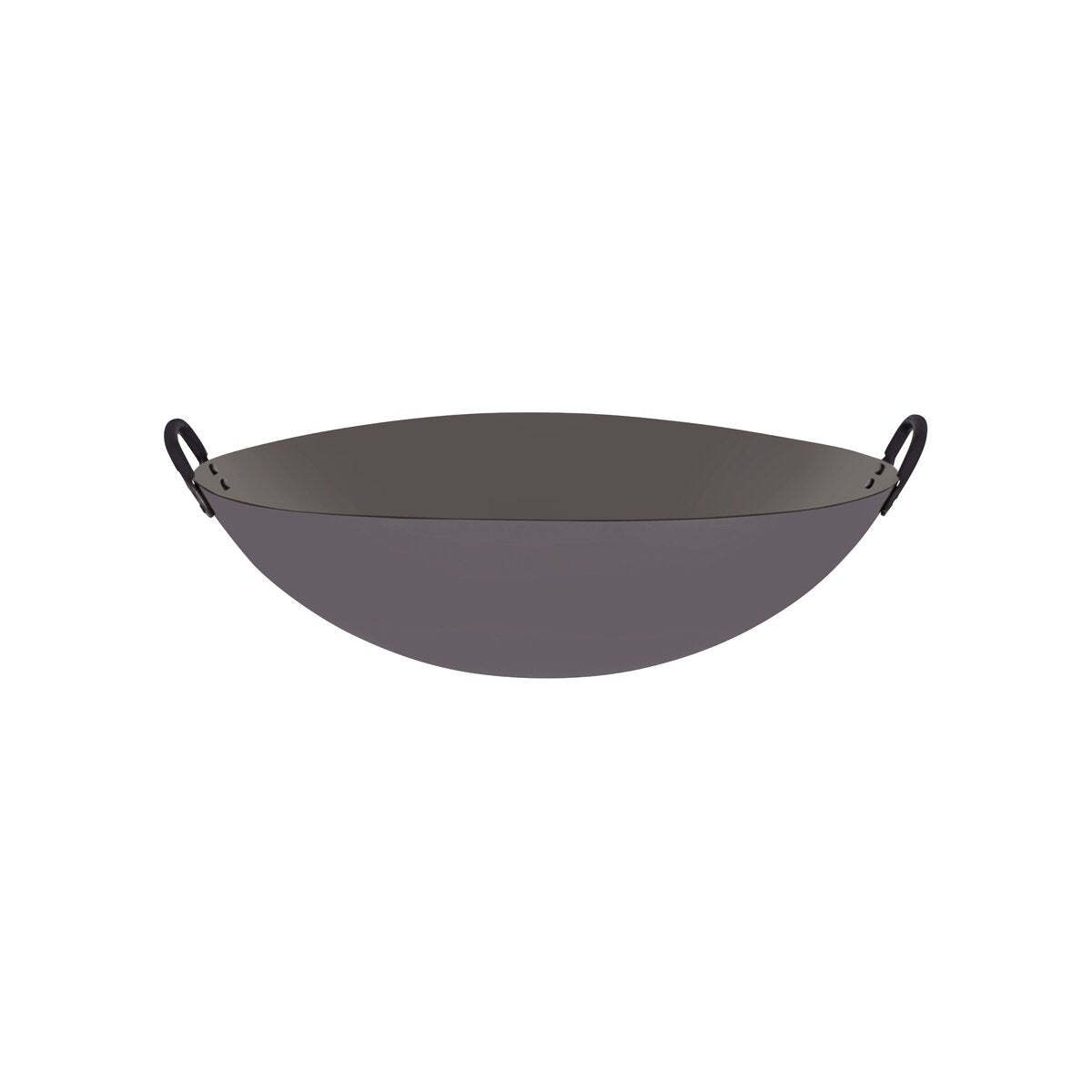 Chef Inox Wok Cast Iron W/Rnd Bottom & 2 Hdls 450mm/18"