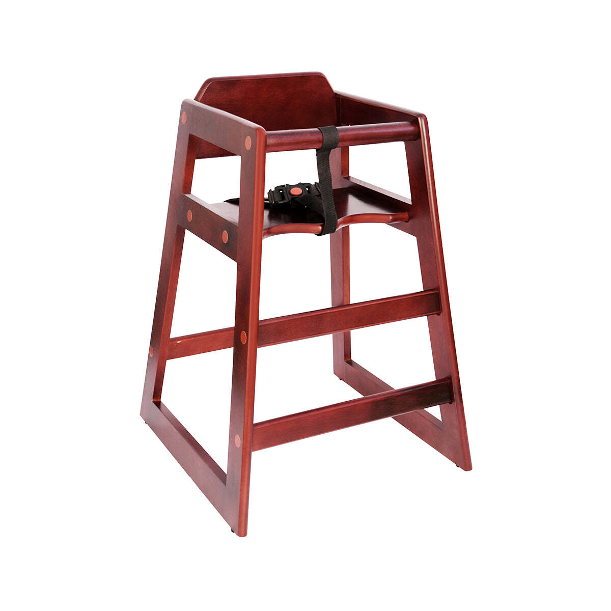 Chef Inox High Chair Mahogany Wood 513x502x733mm