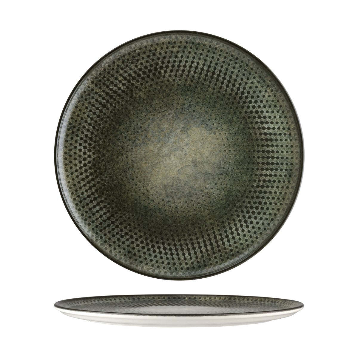 Bonna Lenta Olive Round Flat Platter 320x25mm 