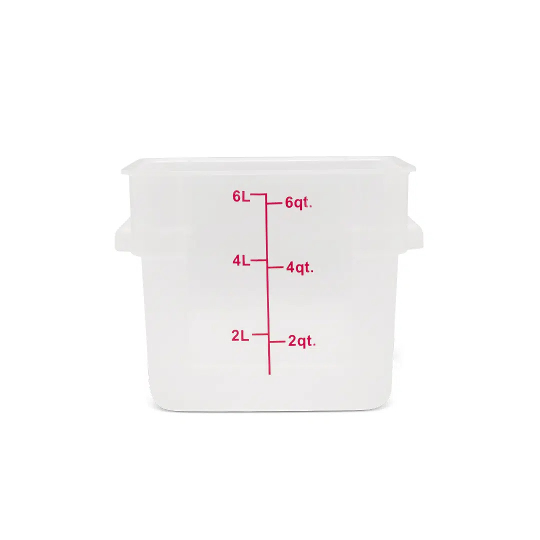 PP Square Storage Container 5.7Lt Translucent -5 To 80C