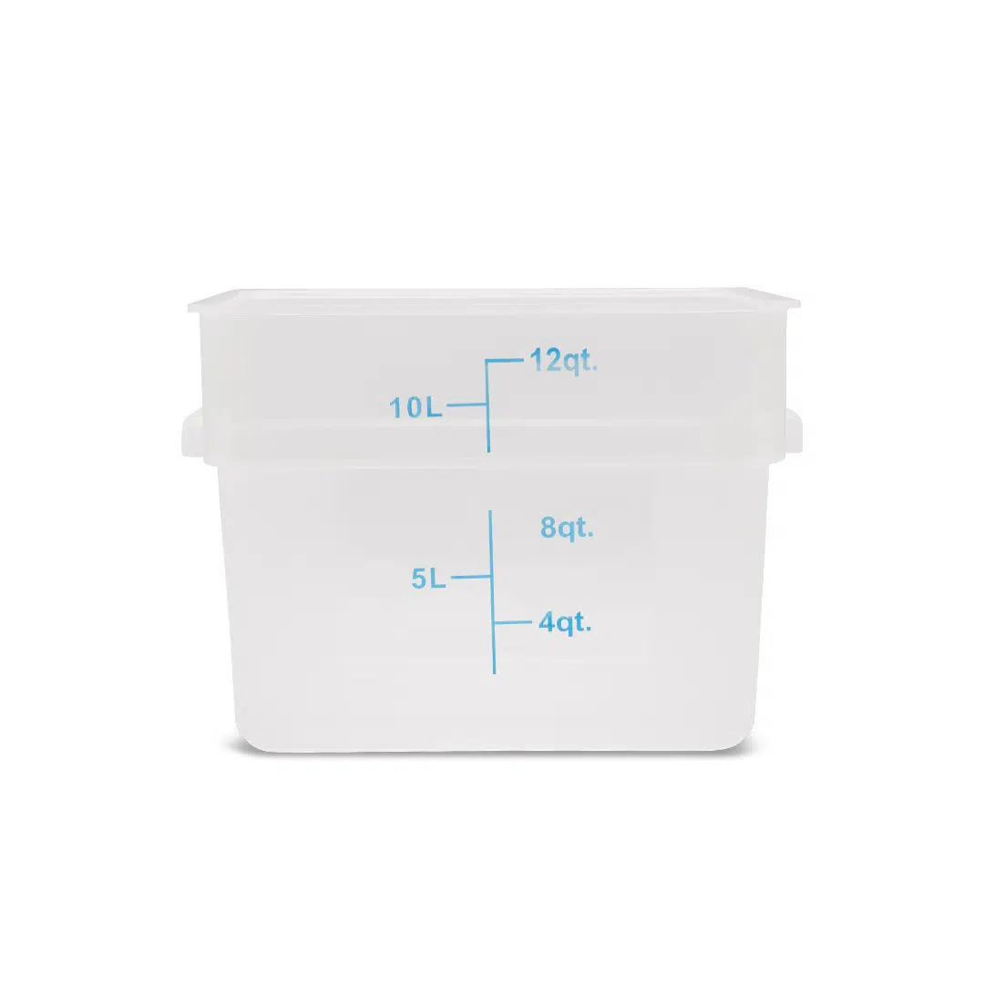 PP Square Storage Container 11.4Lt Translucent -5 To 80C