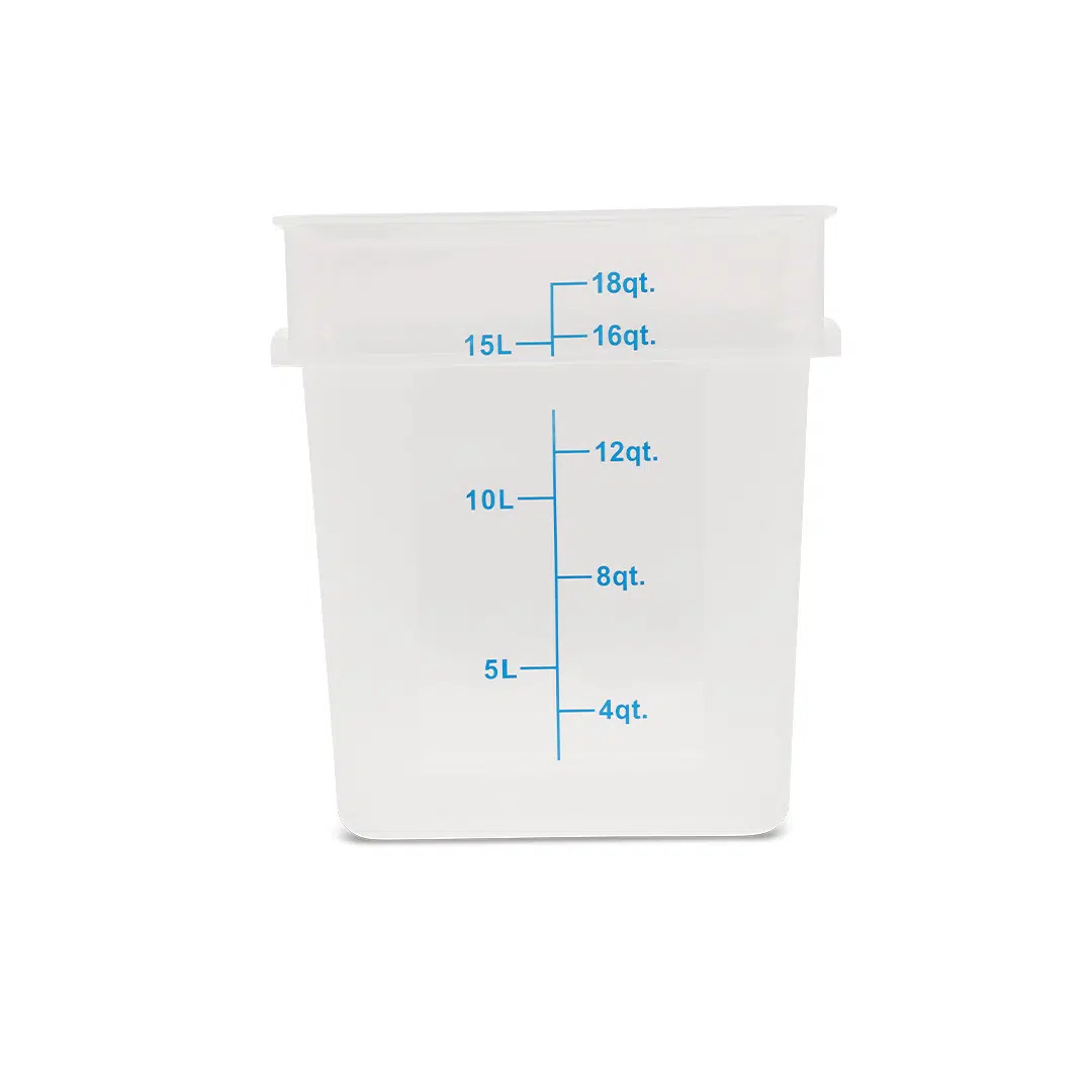 PP Square Storage Container 17.2Lt Translusent -5 To 80C - KH Classik Chef