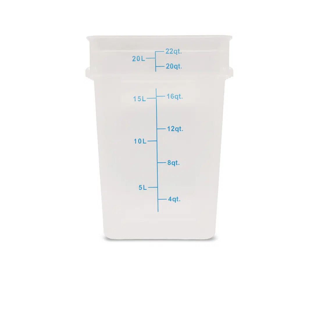 PP Square Storage Container 22.0Lt Translucent -5 To 80C