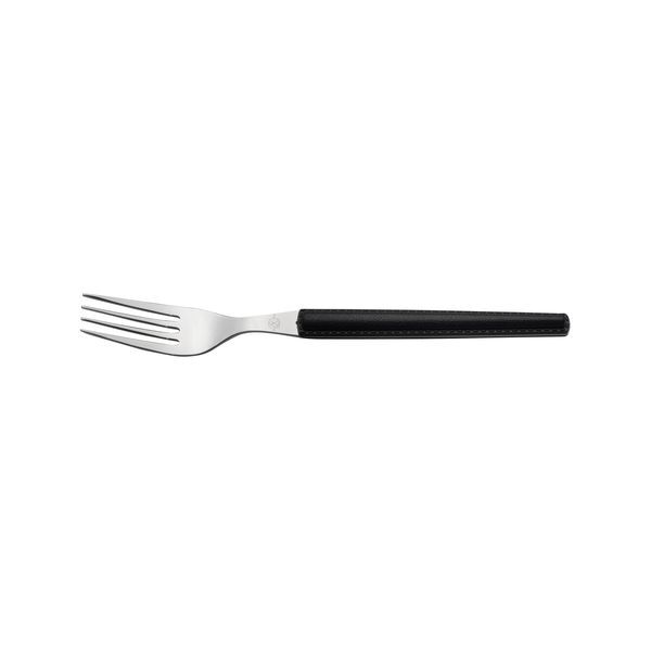 Faux Leather Table Fork-Black Hdl