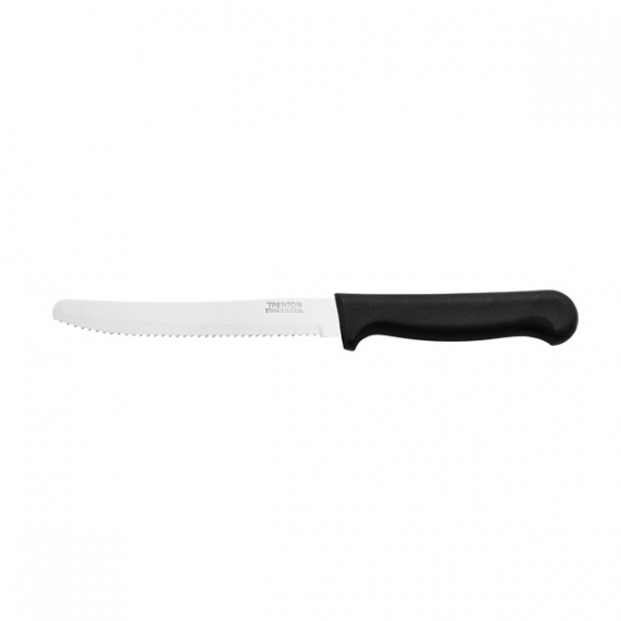 Steak Knife Round Tip-Black Handle, 223mm