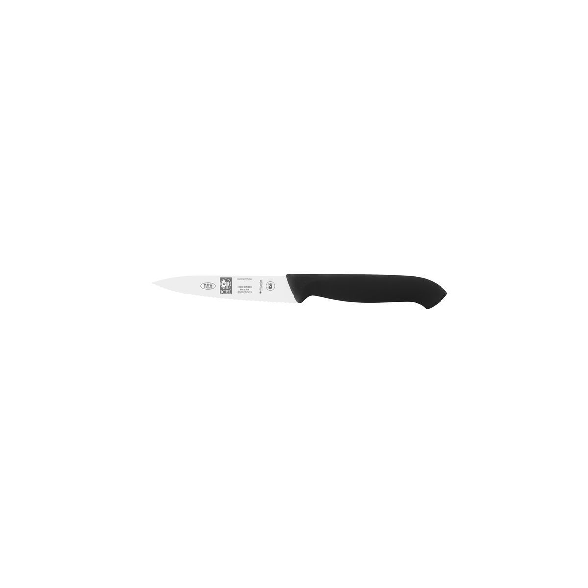 Paring Knife-Black, 100mm, Wavy Edge 