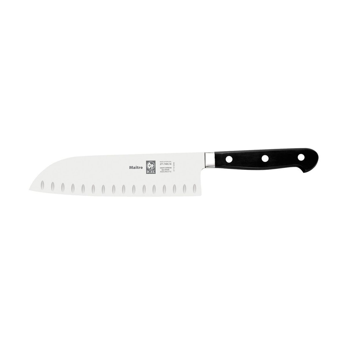 Santoku Knife-Granton Edge, 180mm 