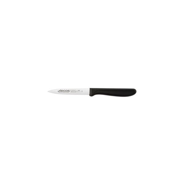 Paring Knife Black Handle-100mm | Serrated