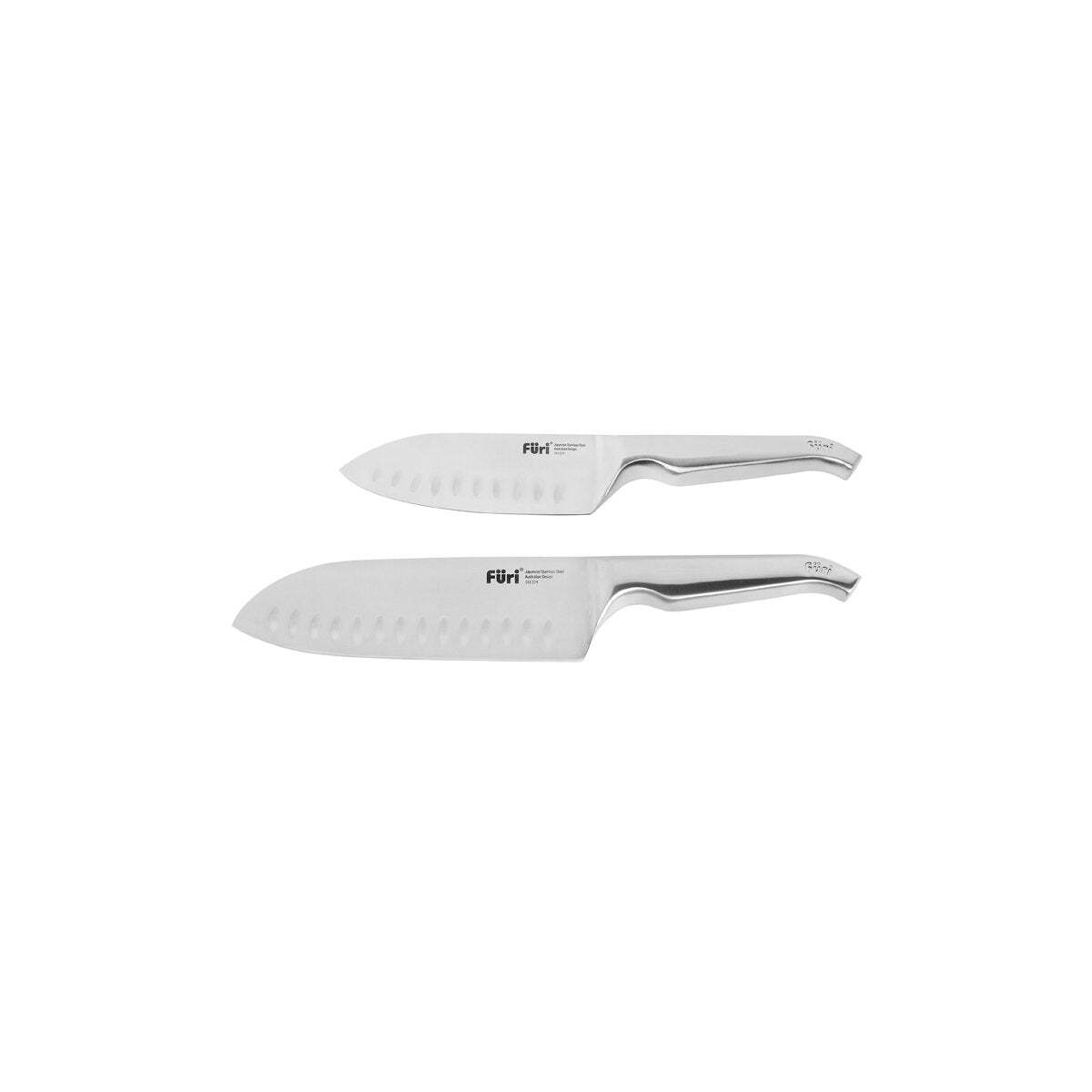 Furi-Acacia East/West 2pc Santoku Knife Set, 17/13cm 