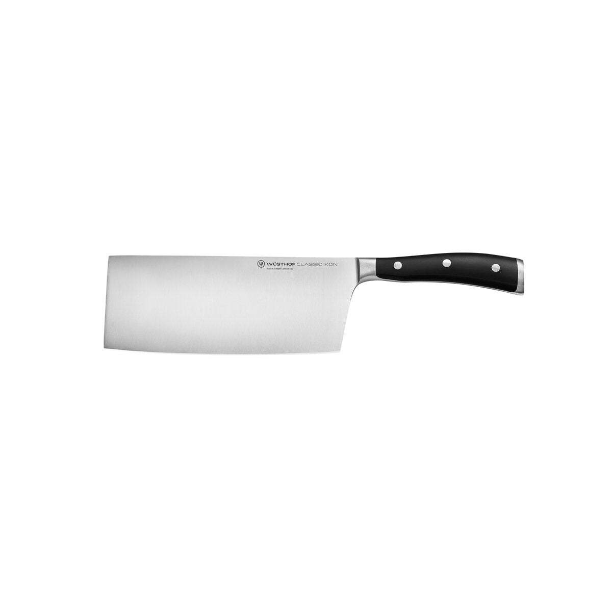 Wusthof Classic Ikon Black Chinese Chef Knife 180mm