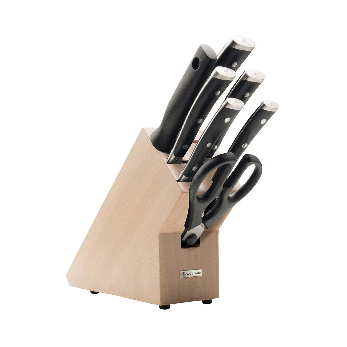 Wusthof Classic Ikon Black Knife Block Set 8pc 