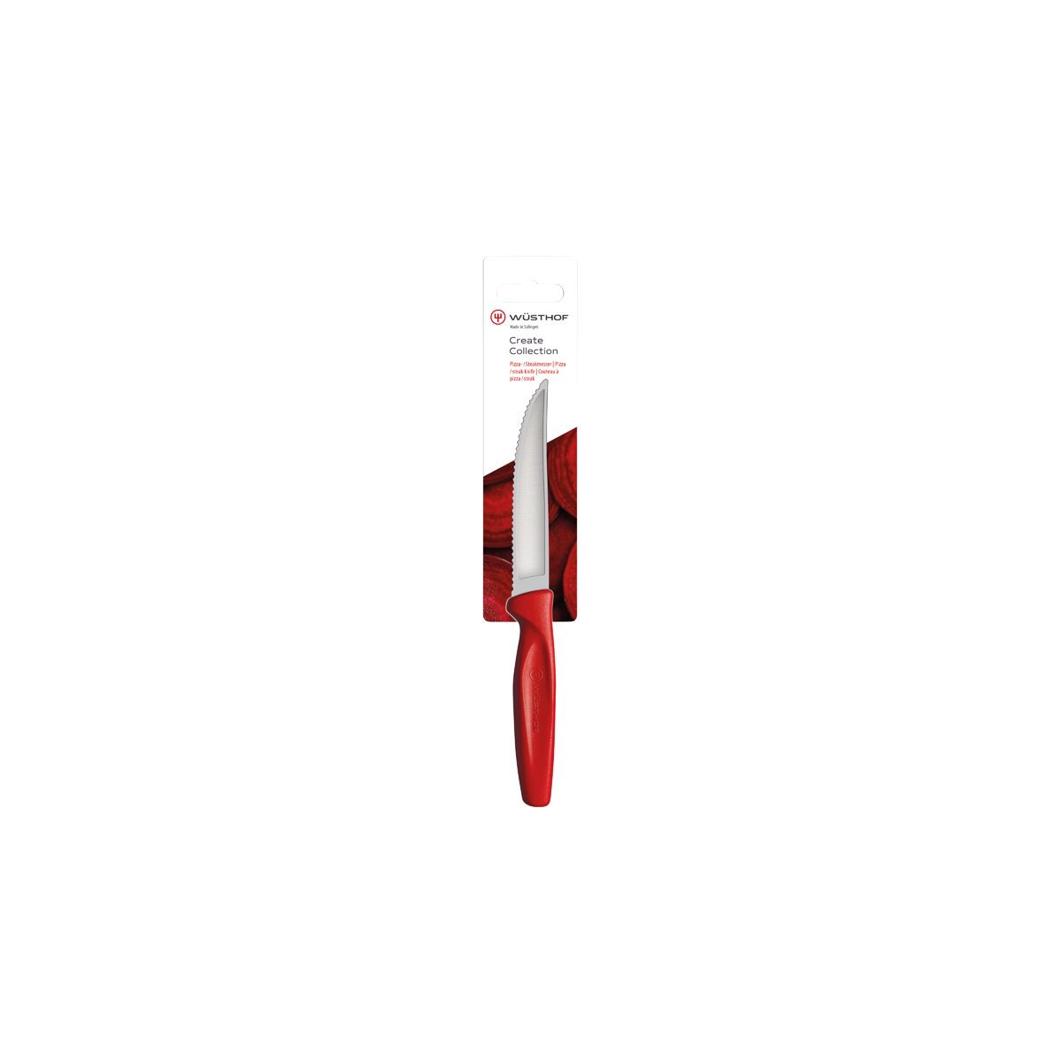 Wusthof Create Steak Knife 100mm Red Hangsell 