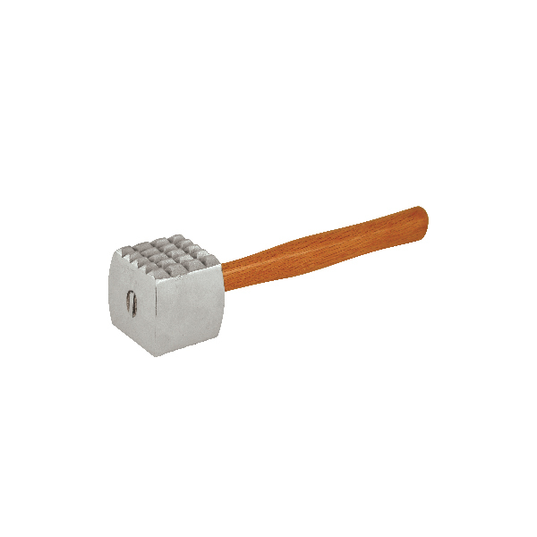 Meat Tenderizer-Alum. Head / Wood Hdl, 70X285mm