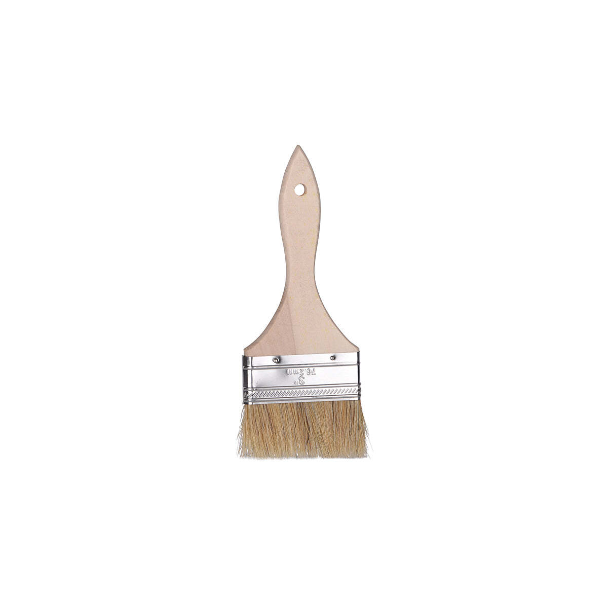 Chef Inox Pastry Brush Natural Bristles W/Wood Hdl 75mm/ 3"