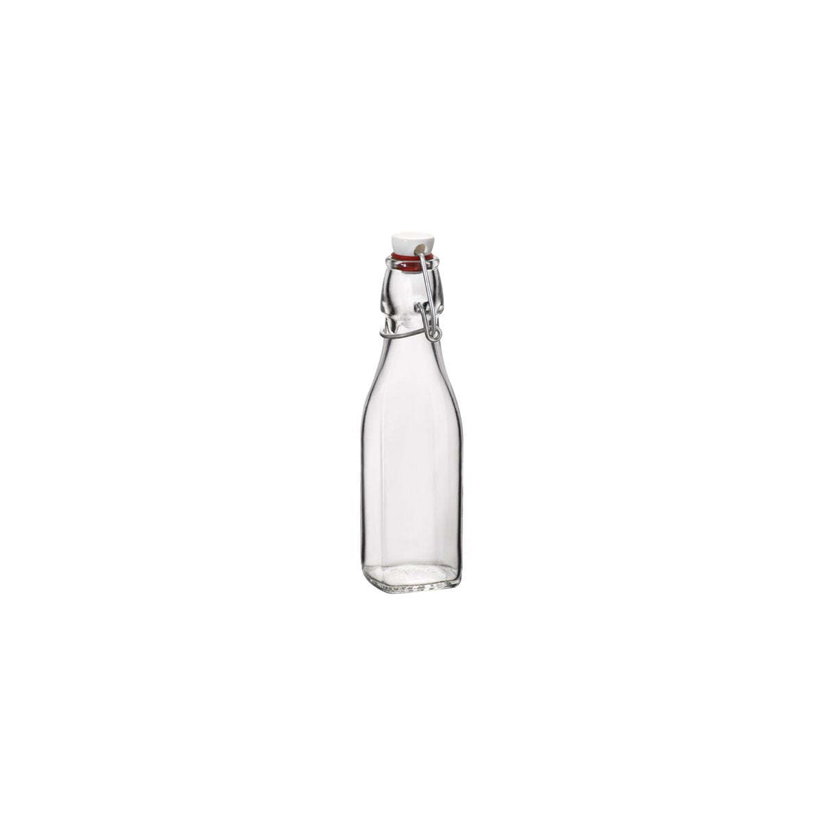 Bormioli Rocco Swing Bottle W/White Top 0.25Lt Clr 