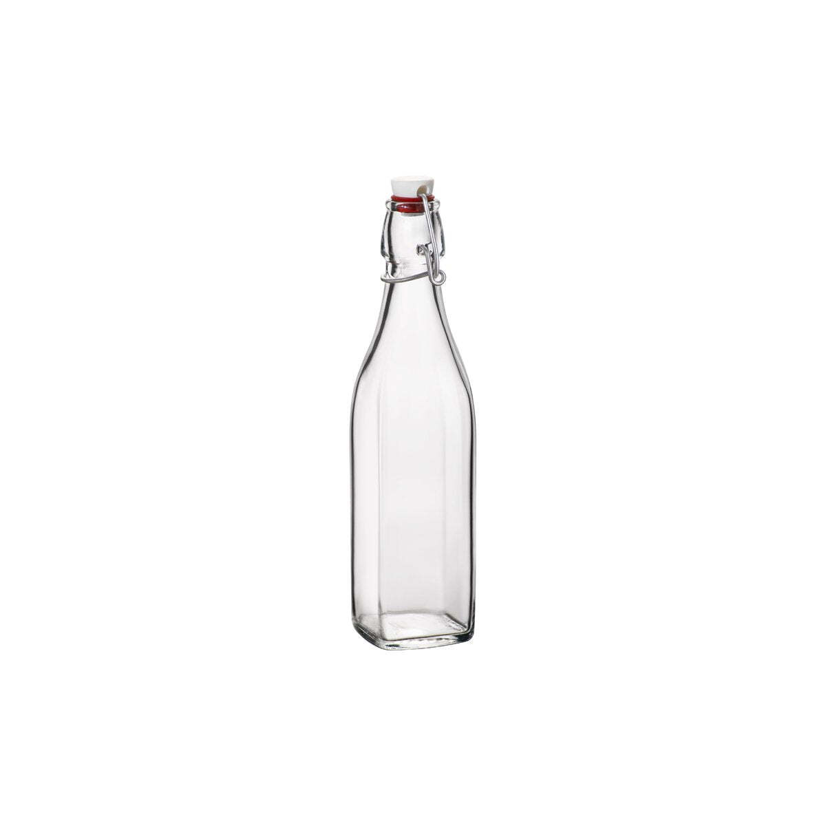 Bormioli Rocco Swing Bottle W/White Top 0.5Lt Clear (3.14740