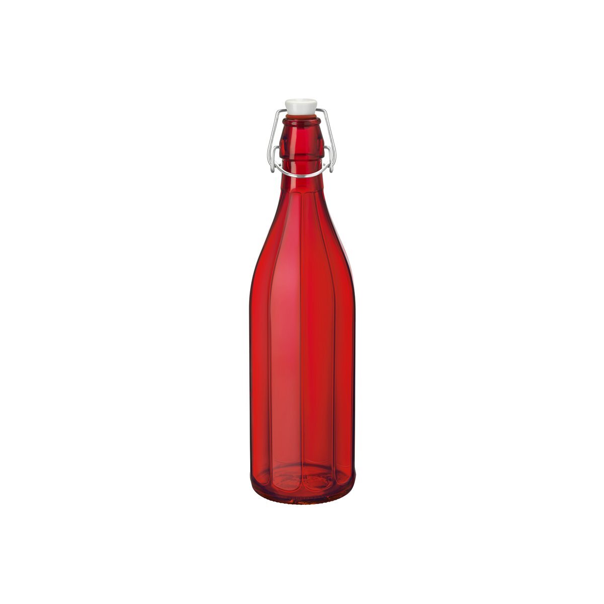 Bormioli Rocco Oxford Bottle W/Top 1.0Lt Red 