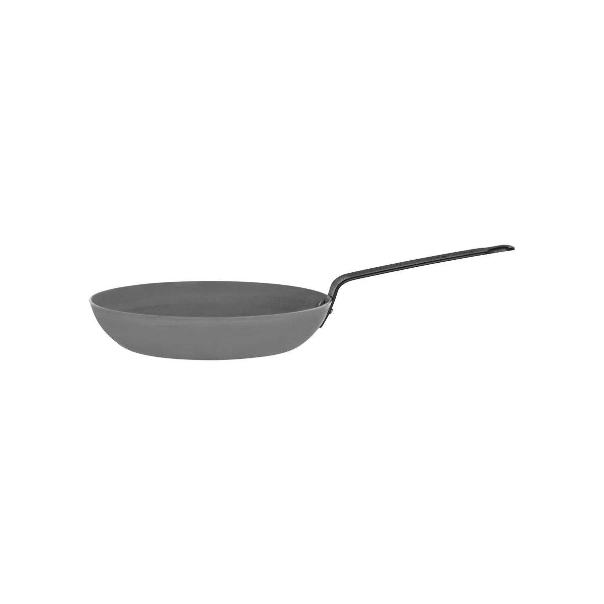 Chef Inox Round Frypan Black Steel 280x50mm/3.0mm Gauge