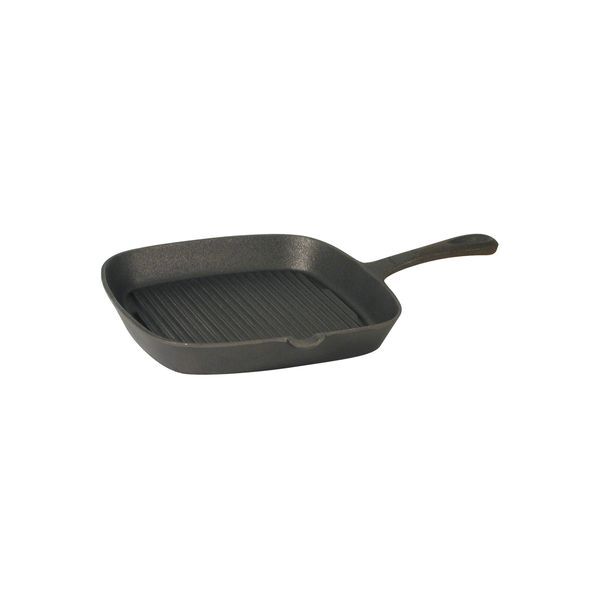 Square Skillet-Cast Iron | Ribbed | 230X230mm