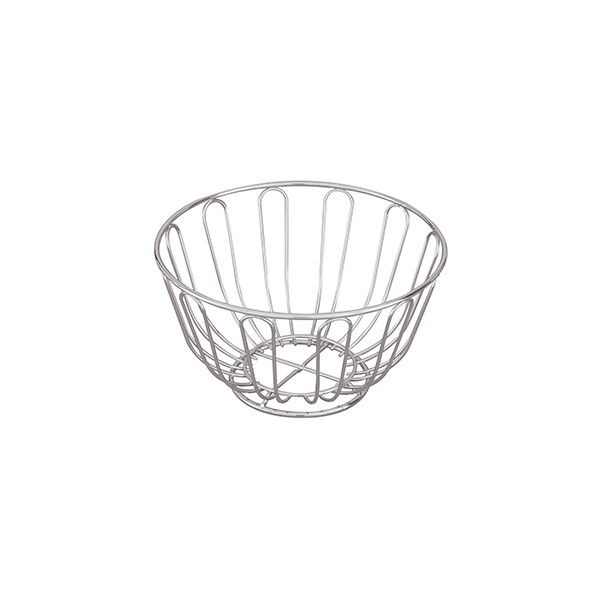 Bread Basket-Chrome | Round | 240X115mm