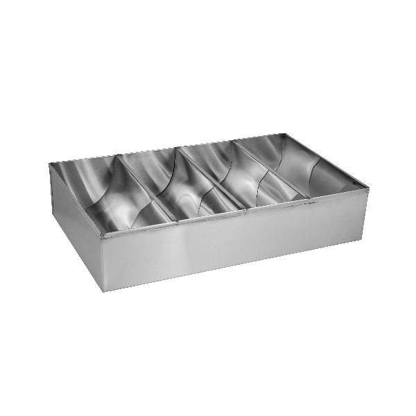 Cutlery Box-S/S, 4 Comp., 450X260X100mm