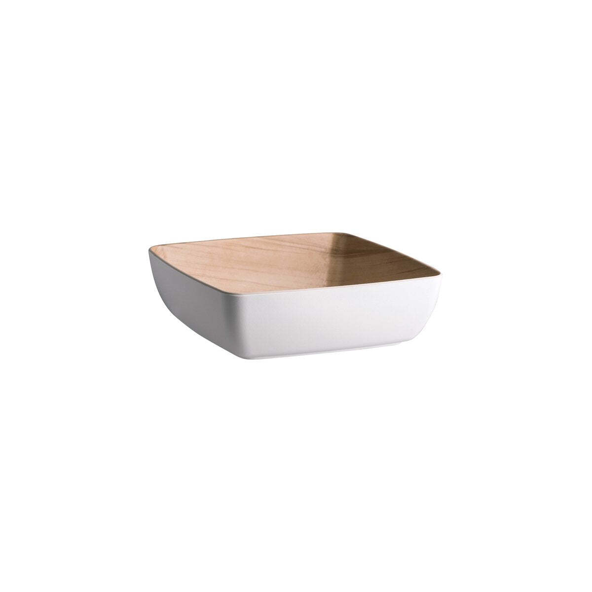 Zicco Melamine Echo White/Birch Serving Bowl 250x250x75mm