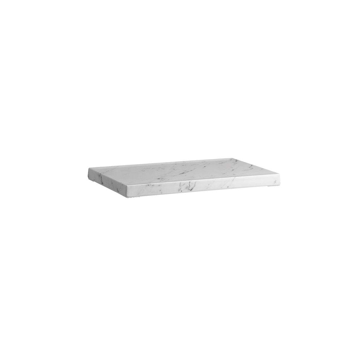 Zicco Melamine Form White Marble Rect Board 265x162x18mm