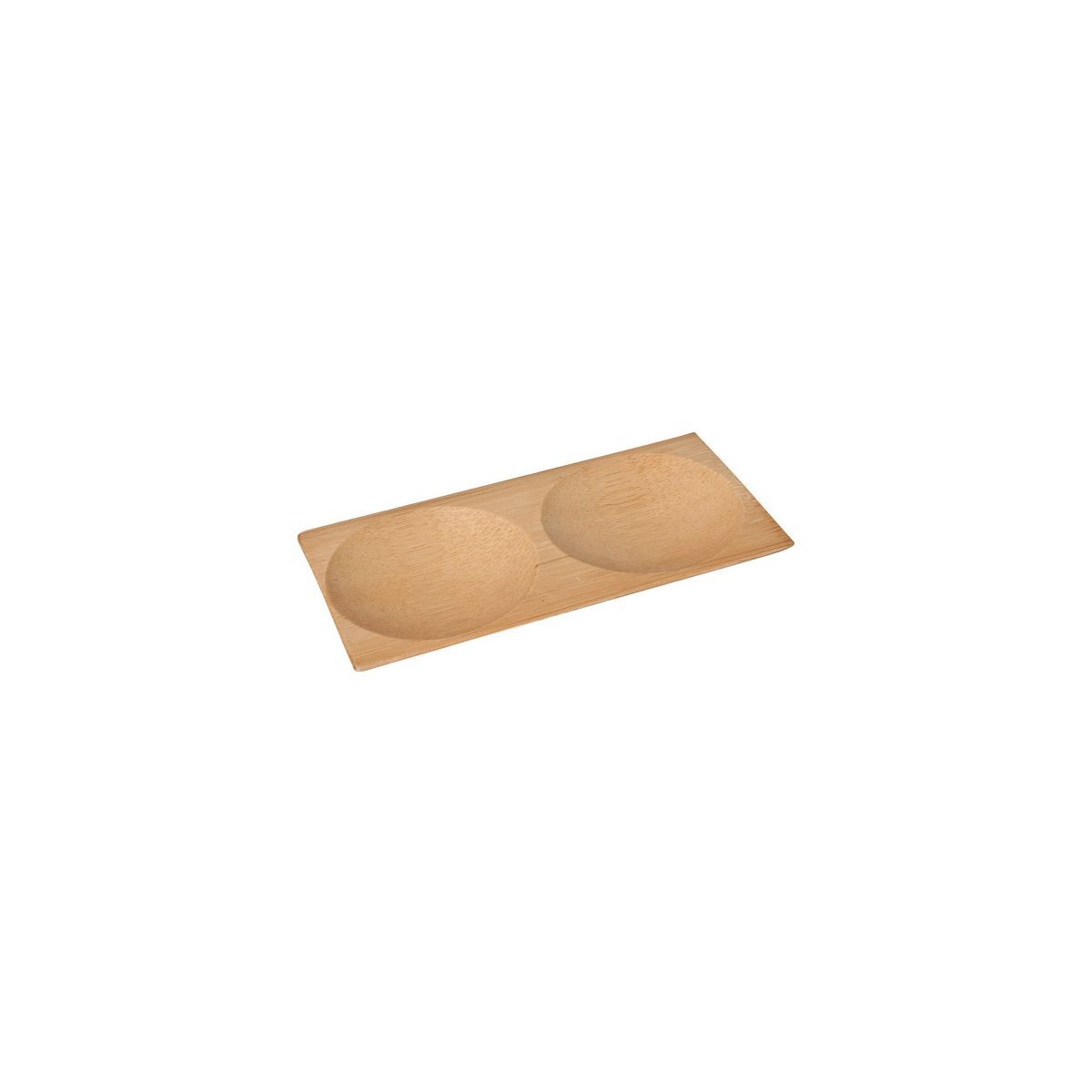 Divided Bamboo Round Dish-120X60mm | 8Pcs/Pack)