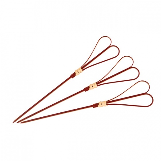 Bamboo Skewer-Heart| Red | 100mm | 100Pcs/Pack