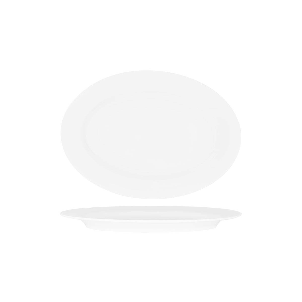 Superware Oval Platter 300mm Rimmed White 