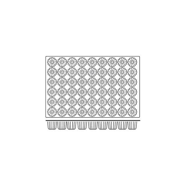 Silicon Mould-Canneles, 54-Cup, Cup Size: 56X50mm/80ml