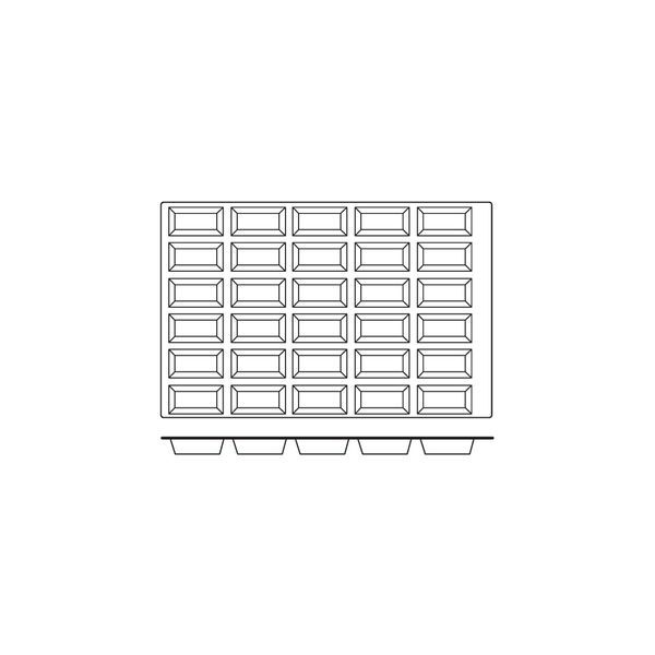 Silicon Mould-Mini Cake, 30-Cup, Cup Size: 99X49X30mm/110ml