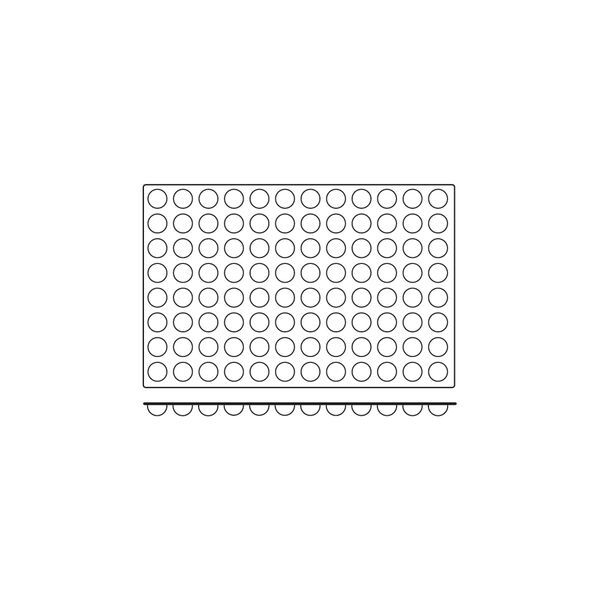 Silicon Mould-Mini Half Sphere, 96-Cup, Cup Size: 35X17.5mm/11ml