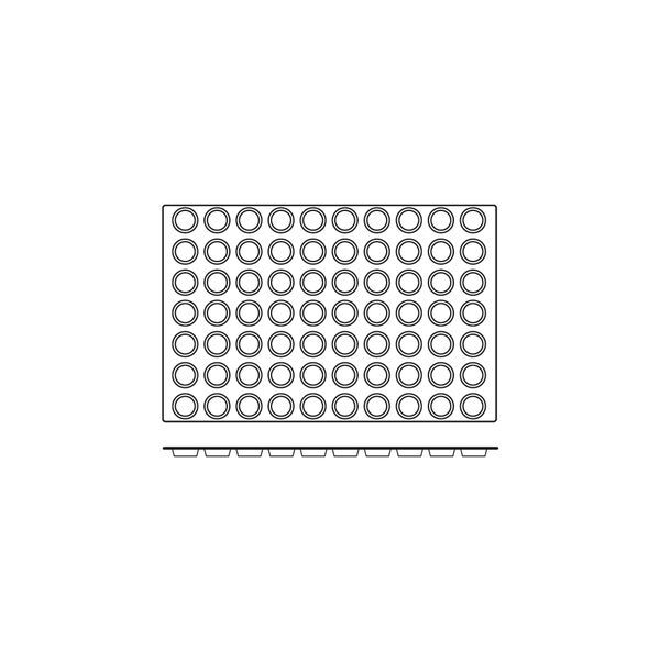 Silicon Mould-Florentine, 70-Cup, Cup Size: 45X10mm/15ml