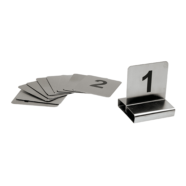 Flat Table Numbers-S/S | 70X60mm | Set 1-10