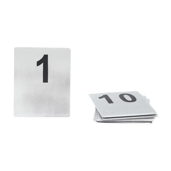 Flat Table Numbers-S/S | 100X80mm | Set 1-10