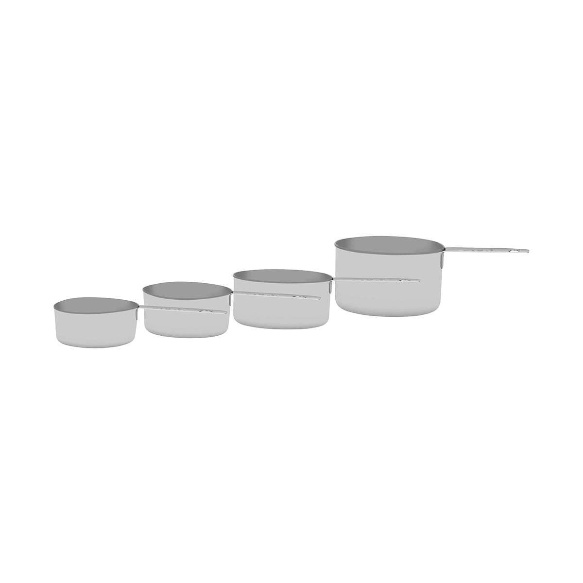 Chef Inox Measuring Cup Set 4pc S/S 60/80/125/250ml