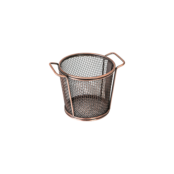 Service Basket-S/S | Round | 80X90mm | W/2 Hdls