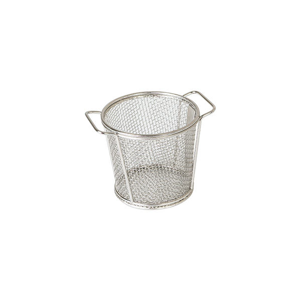 Service Basket-S/S | Round | 80X90mm | W/2 Hdls