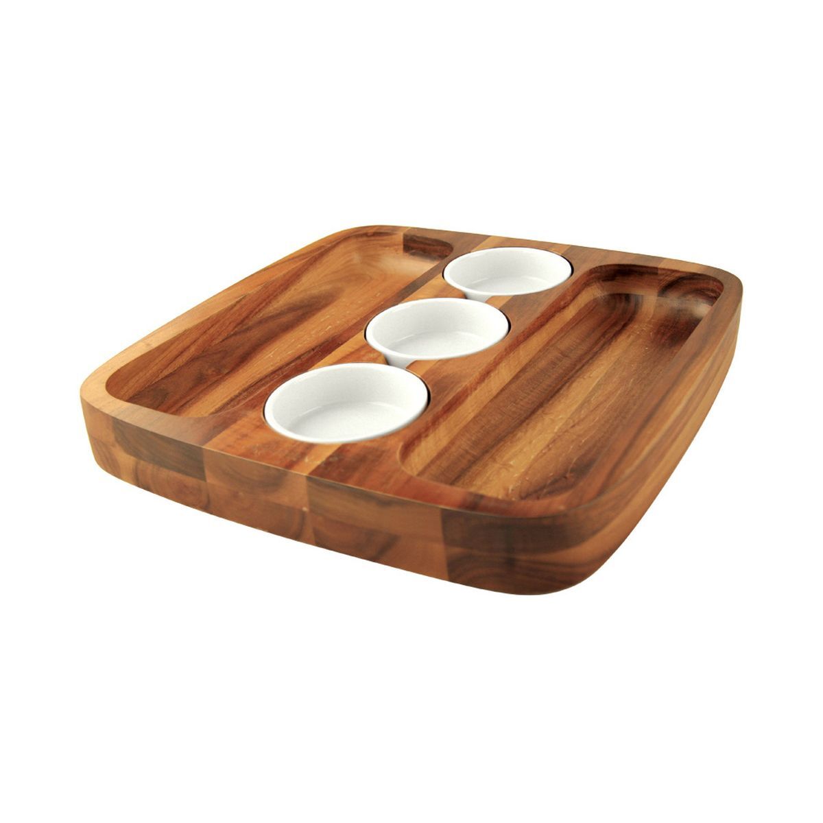 DiPPing Plate Set-W/3 Dishes | 300X300mm 