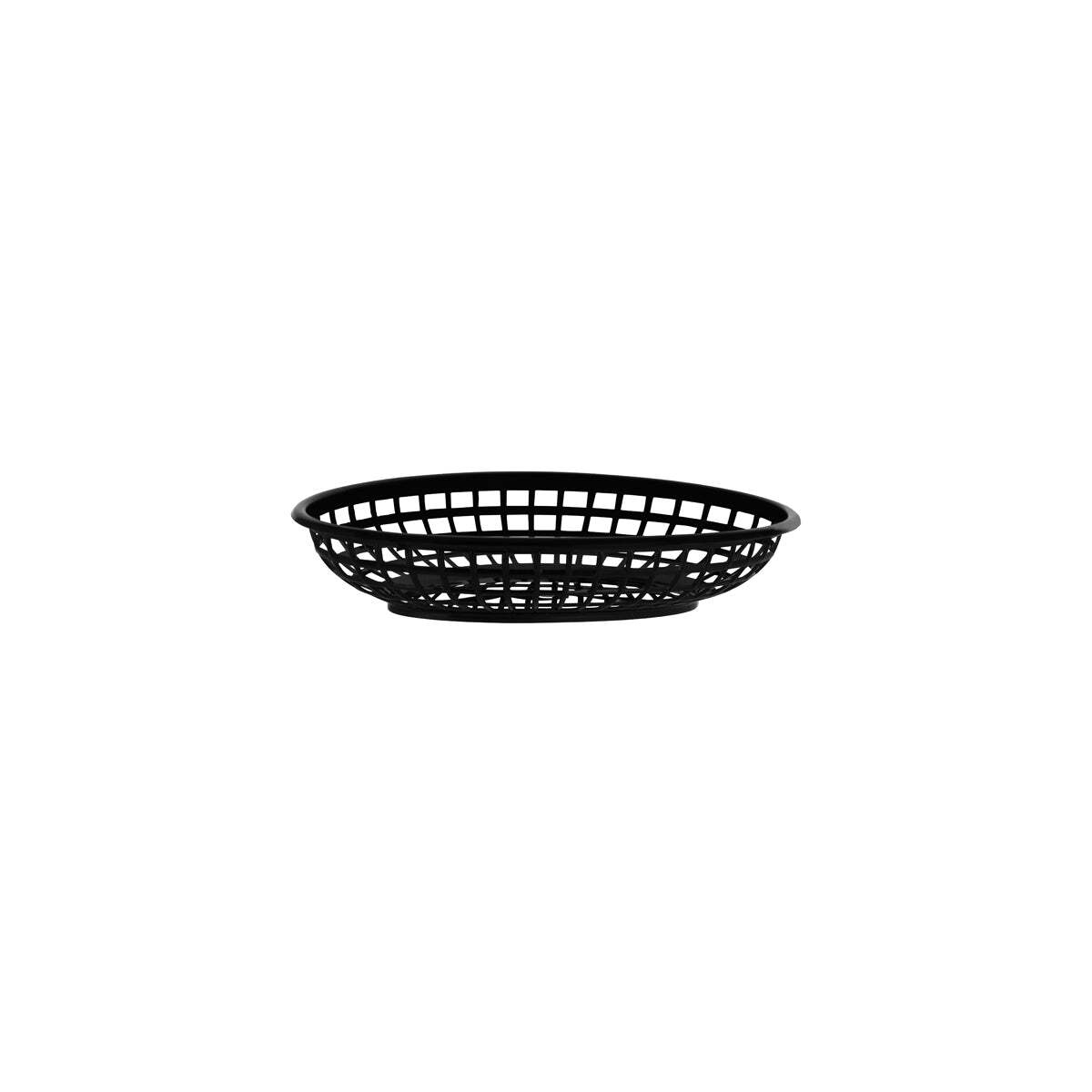 Chef Inox Coney Is Plastic Oval Basket 240x150x50mm Blk