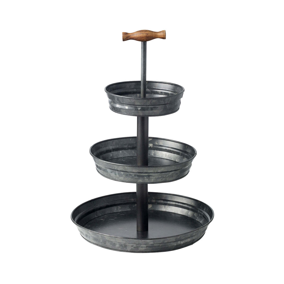 Chef Inox Coney Is Galv Blk Stand 3-Tier Wdhdl19/26/35x500mm