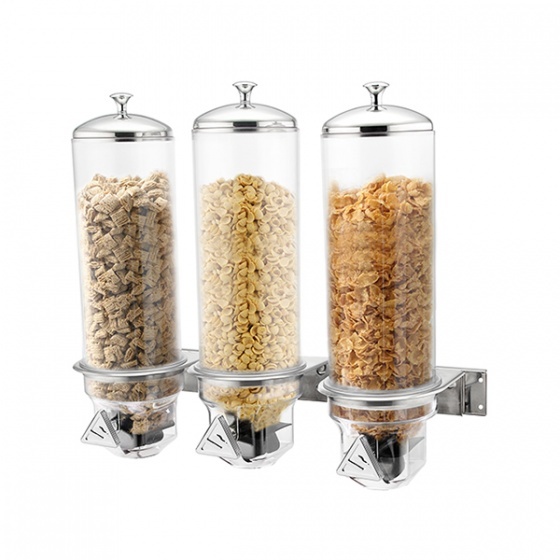 Cereal Dispenser-Triple | Wall Mounted | 3X4.0Lt