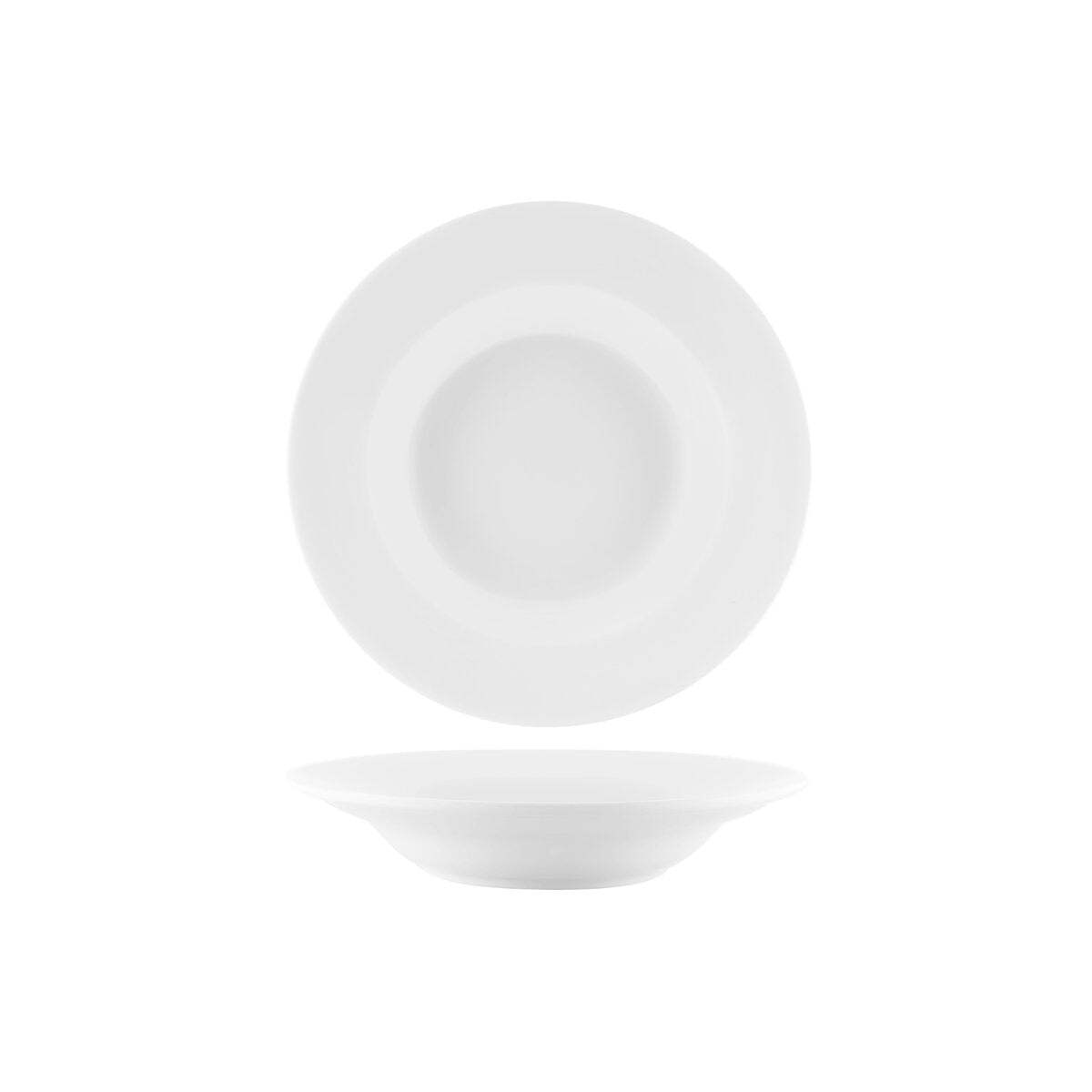 Vitroceram Pasta Bowl-230mm Wide Rim White