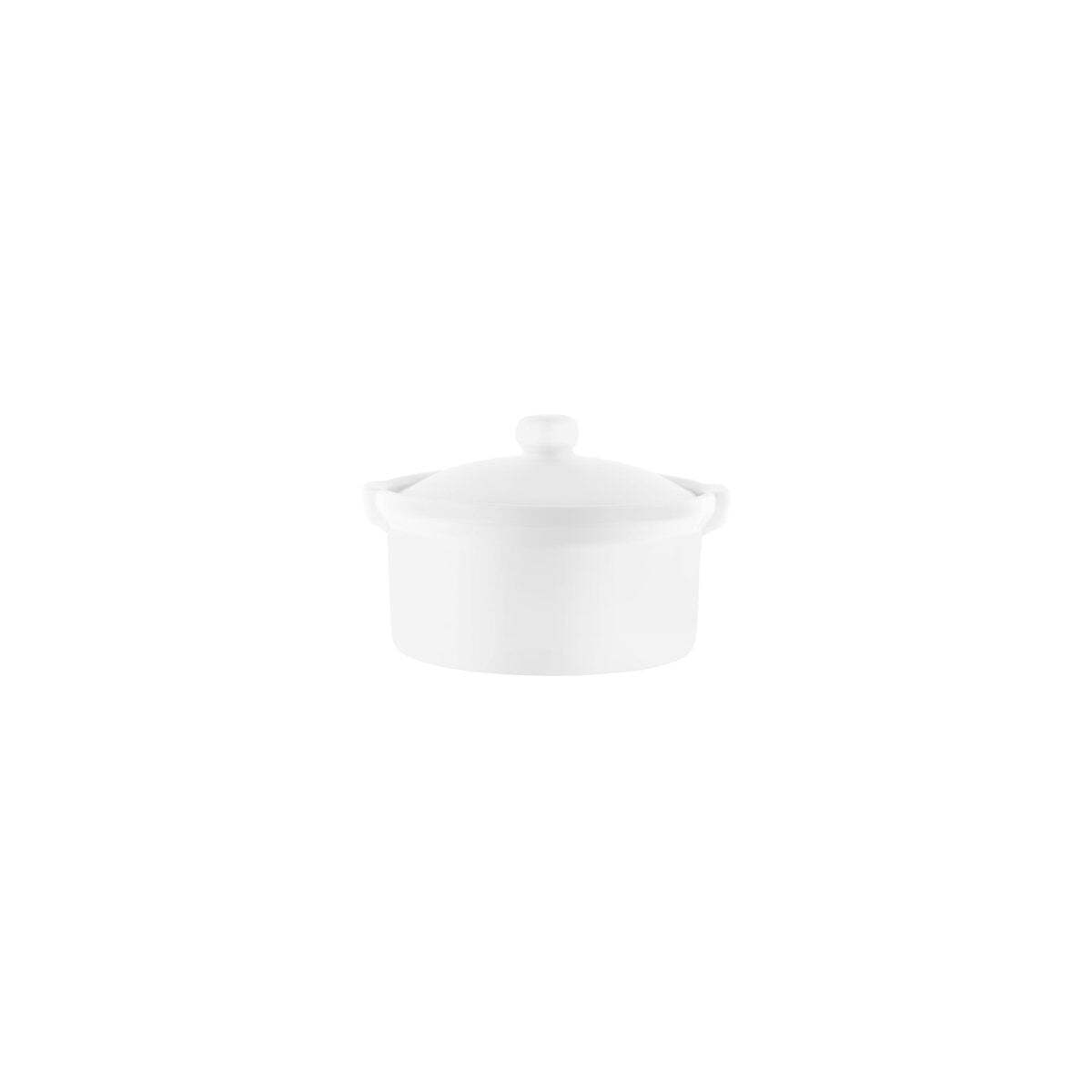 Vitroceram Casserole-Round With Cover 300ml White